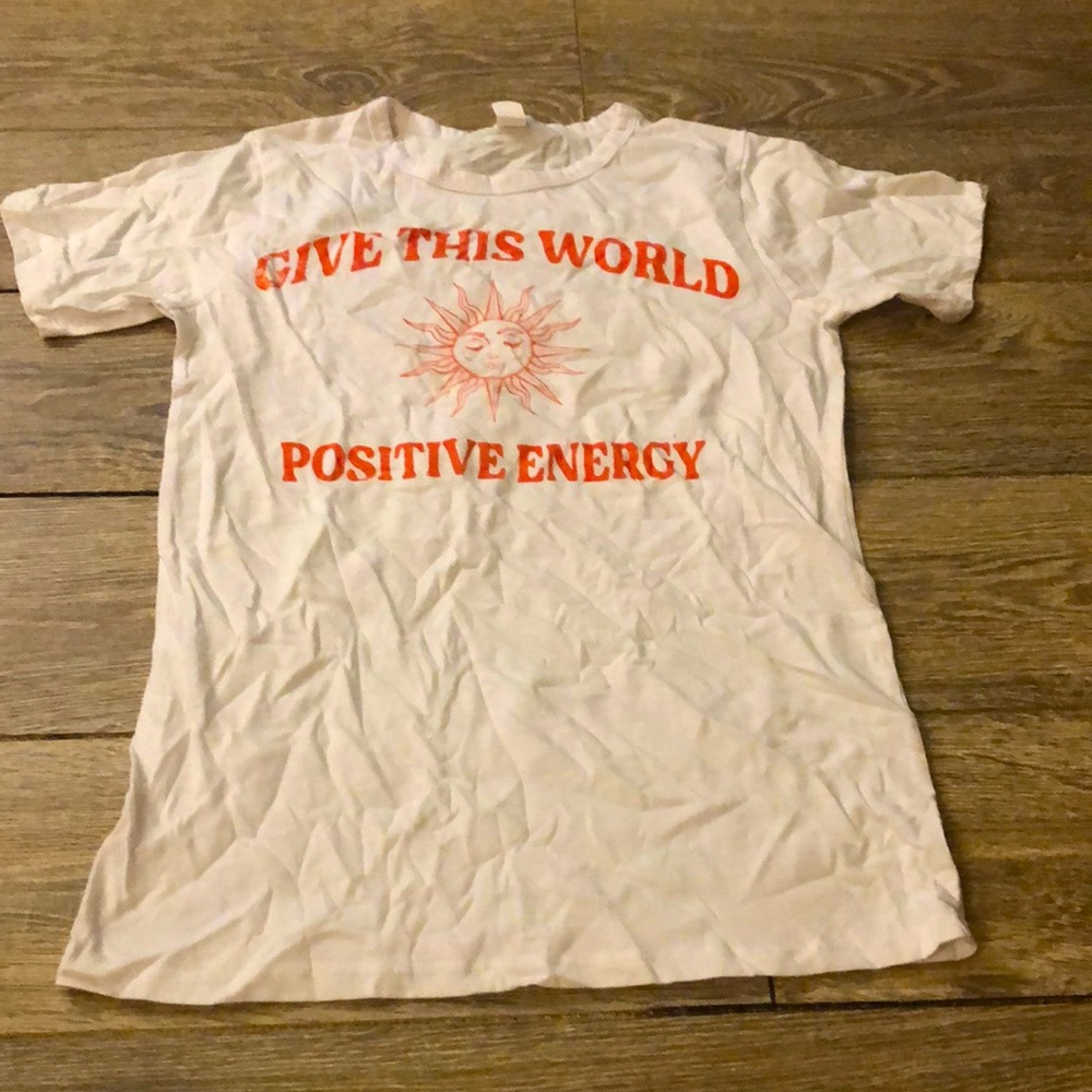 White graphic tee